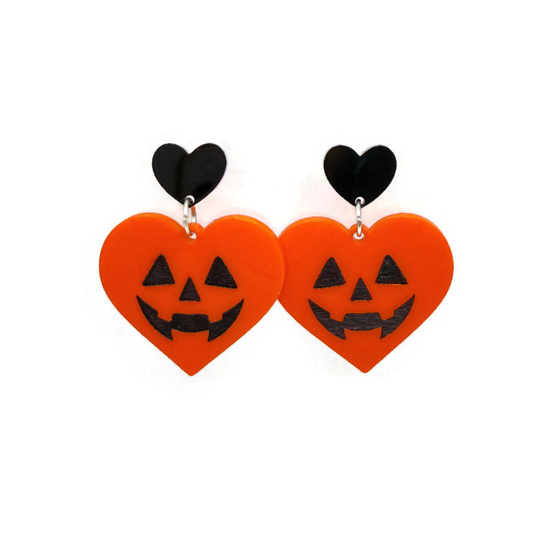 Heart Jack-O’- Lantern Earrings