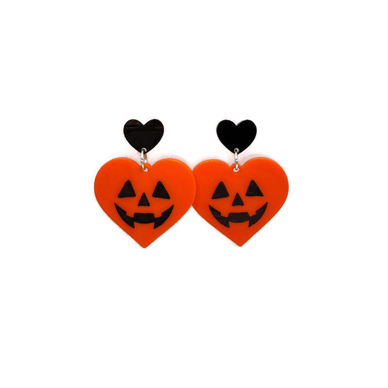 Heart Jack-O’- Lantern Earrings