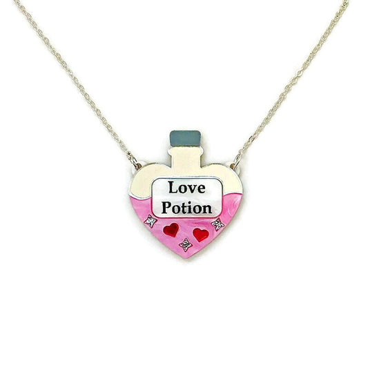 Love Potion Laser Cut Acrylic Necklace