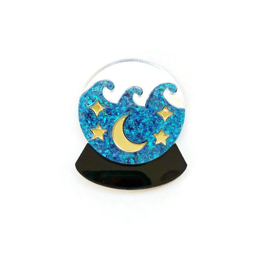 Magic Crystal Ball Acrylic Brooch