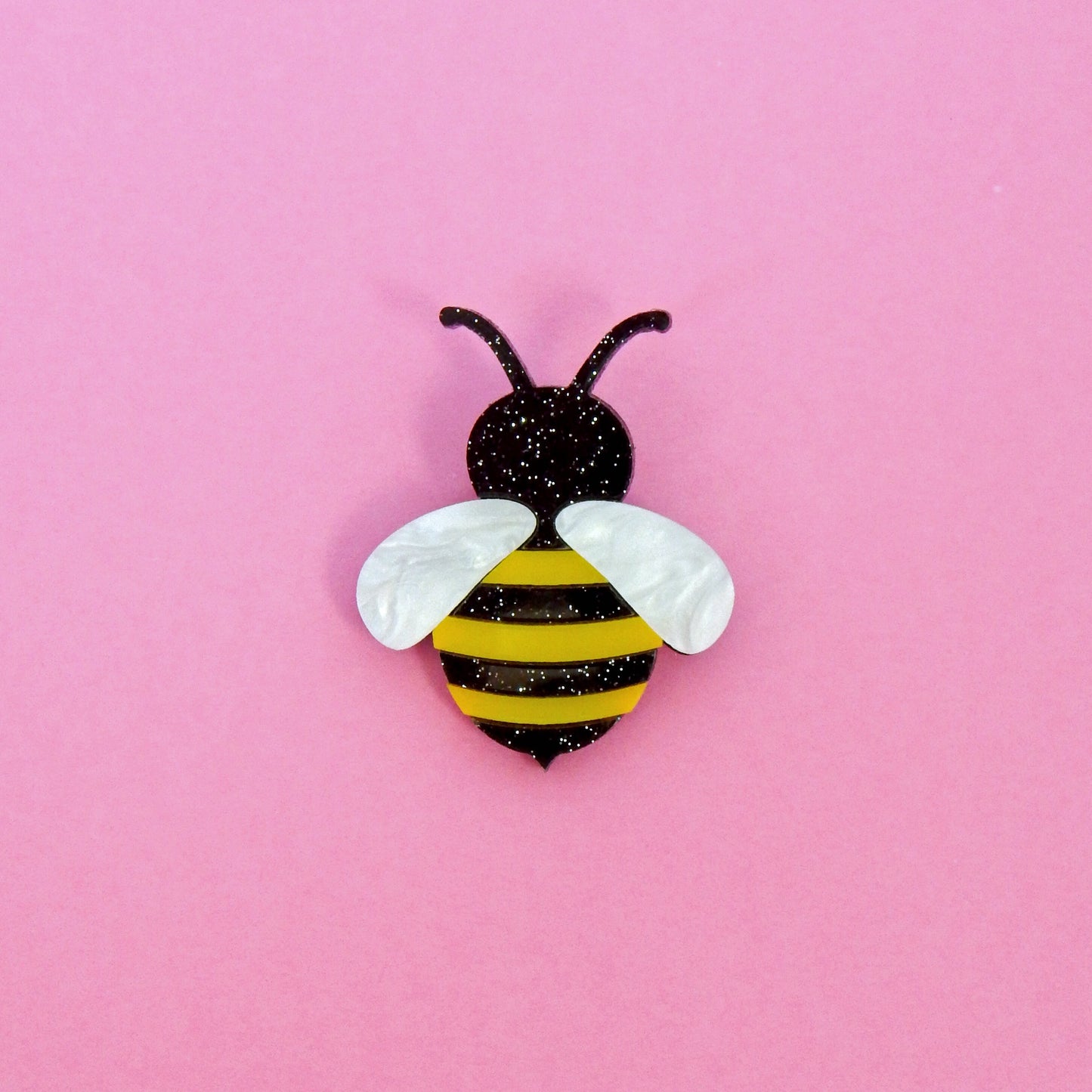 Yellow & Black Bee Brooch