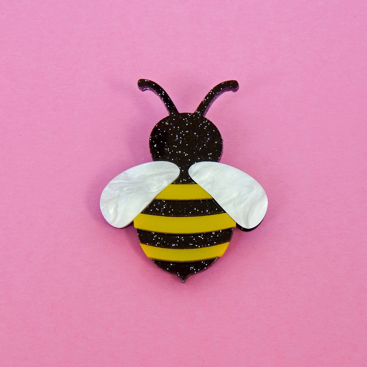 Yellow & Black Bee Brooch