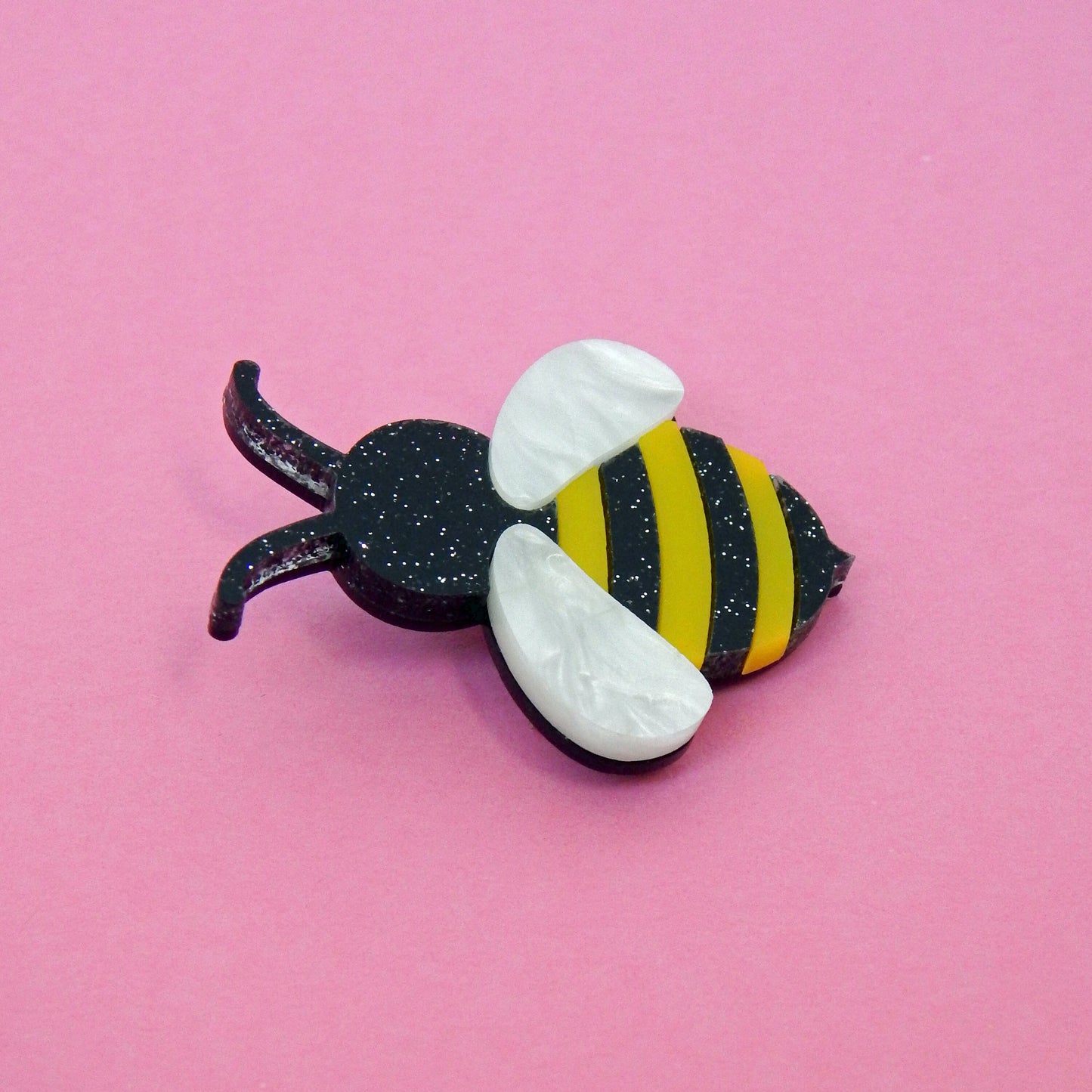 Yellow & Black Bee Brooch