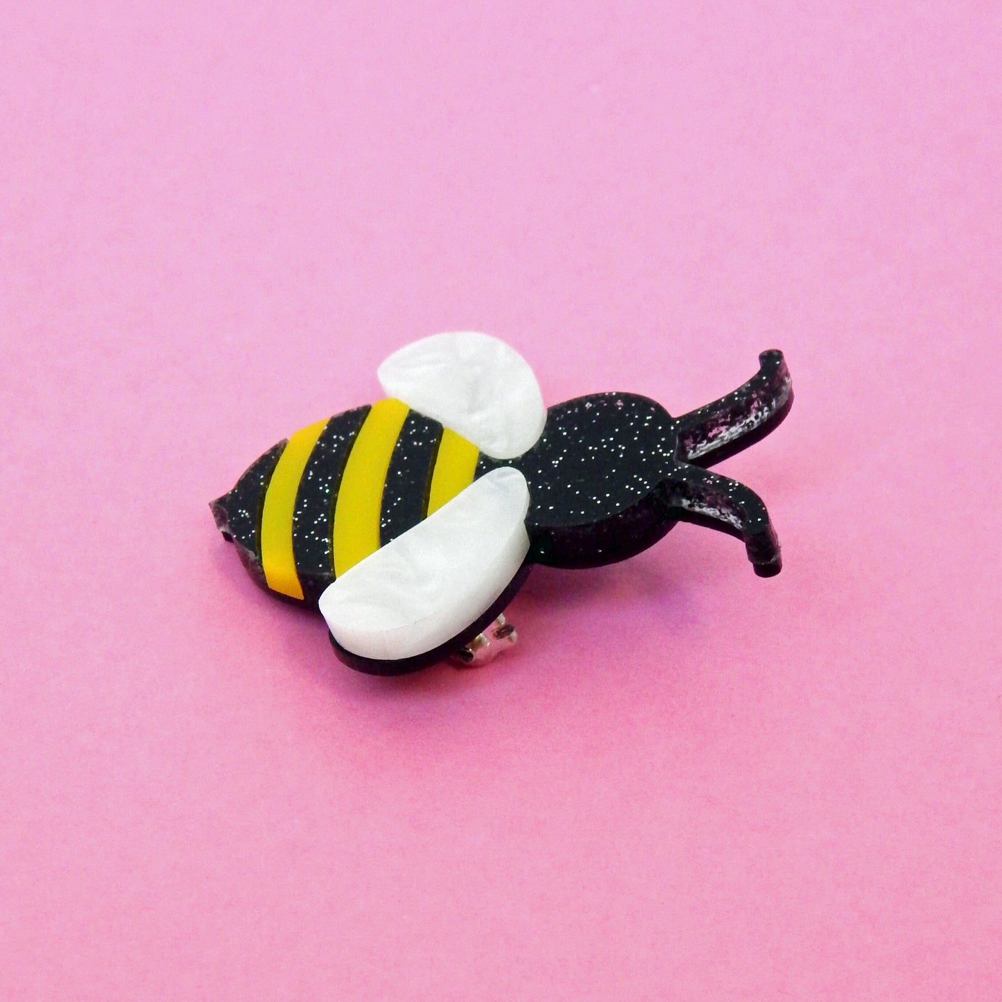 Yellow & Black Bee Brooch