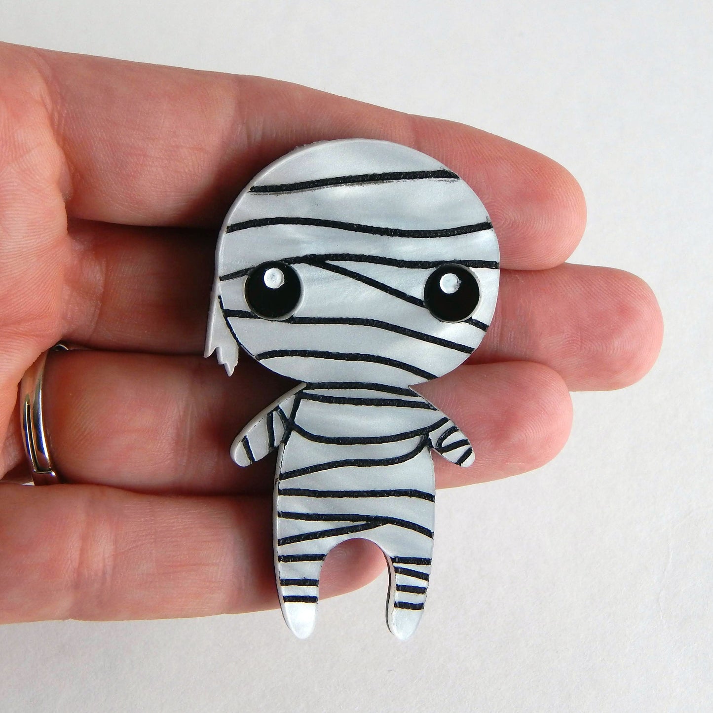 Cute Halloween Mummy Brooch