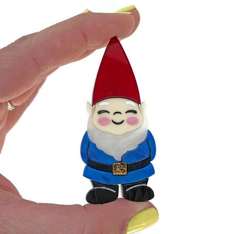 Cute Garden Gnome Brooch