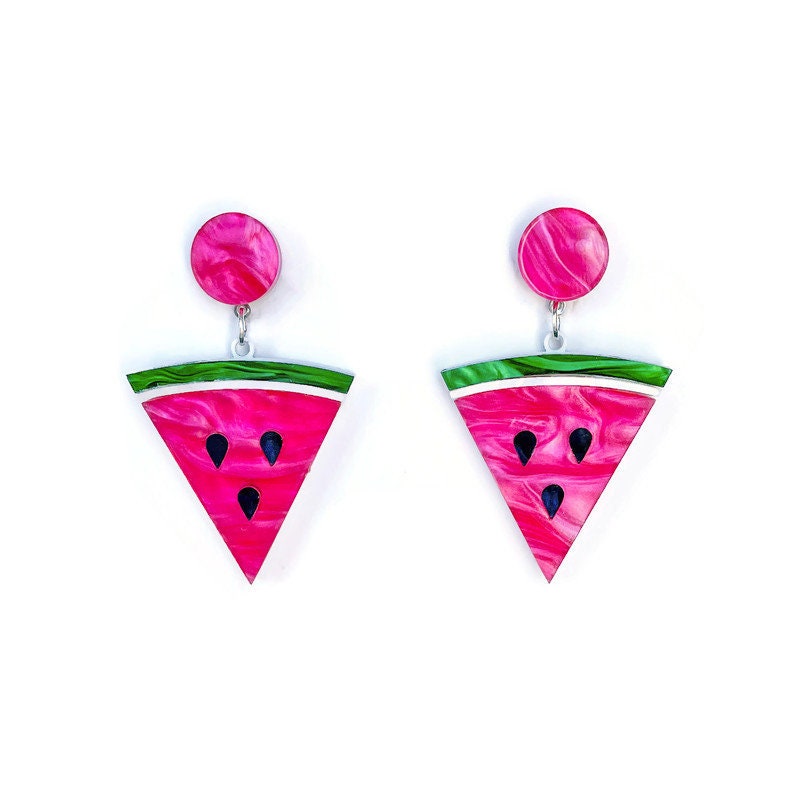 Watermelon Slice Earrings