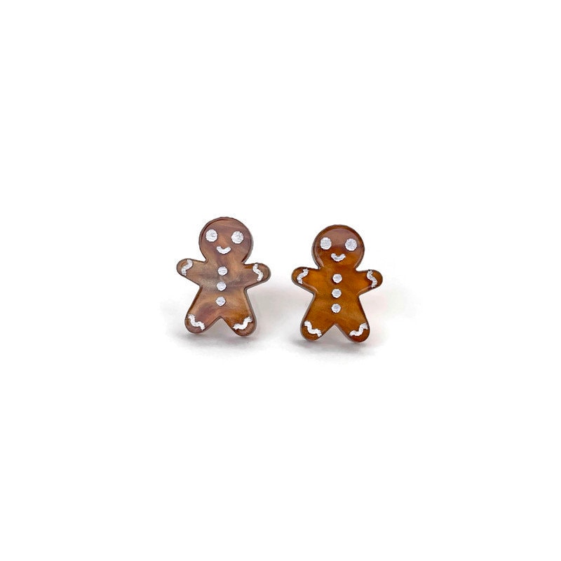 Gingerbread Man Stud Earrings