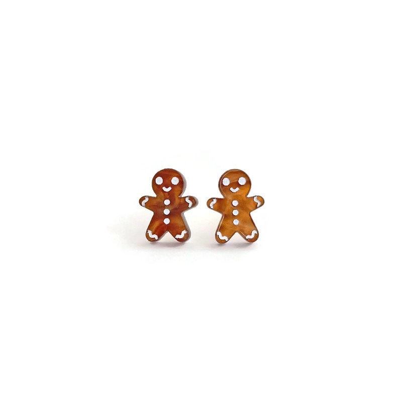 Gingerbread Man Stud Earrings