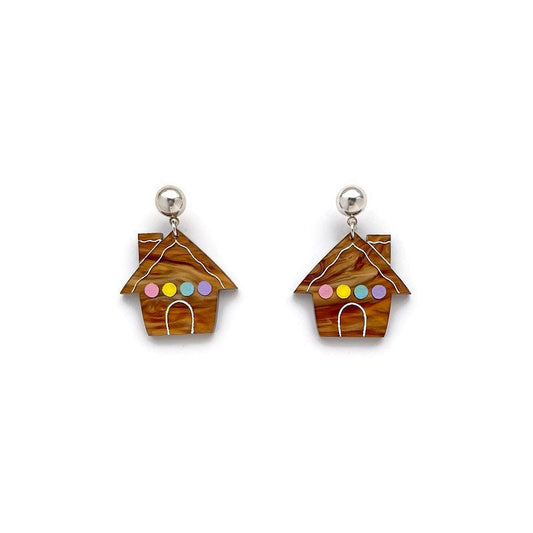 Gingerbread House Dangle Earrings