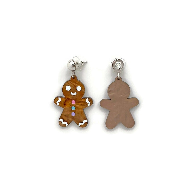 Gingerbread Man Dangle Earrings