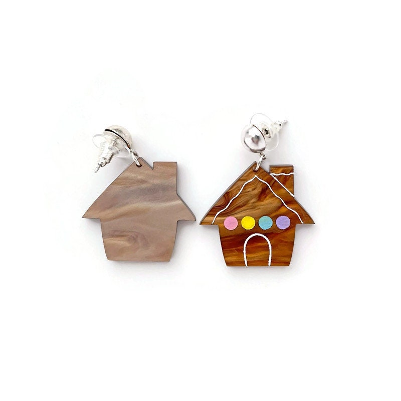 Gingerbread House Dangle Earrings