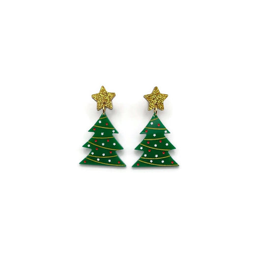 Green Christmas Tree Dangles