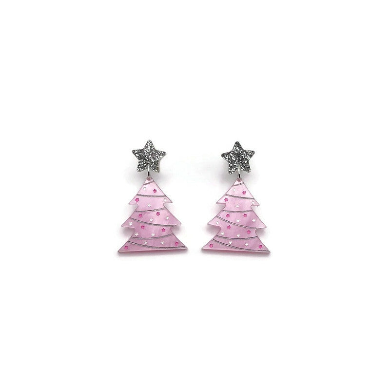 Pink Christmas Tree Dangles