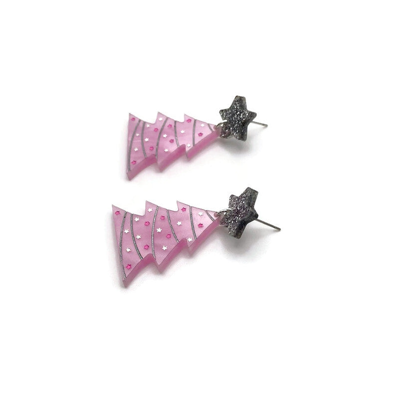 Pink Christmas Tree Dangles