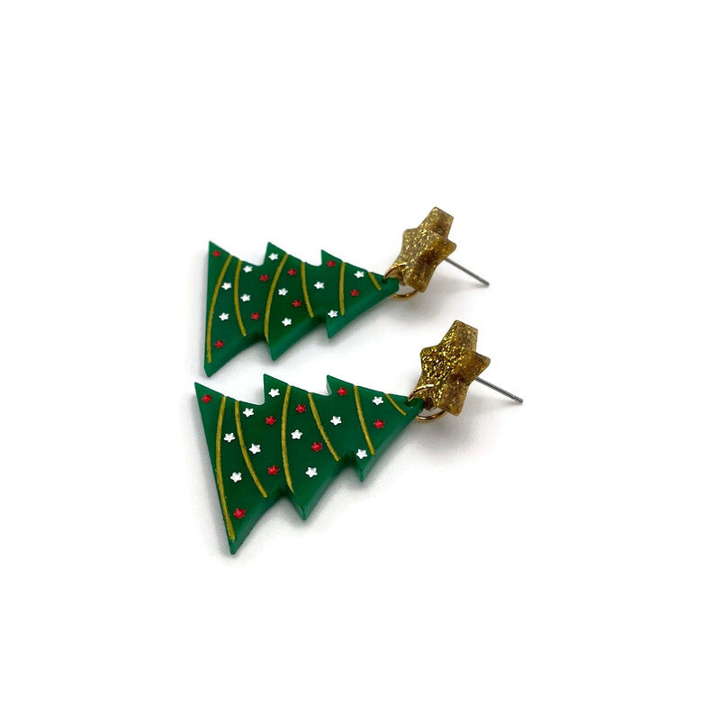 Green Christmas Tree Dangles