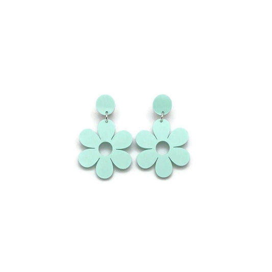 Retro Aqua Mod Daisy Dangles