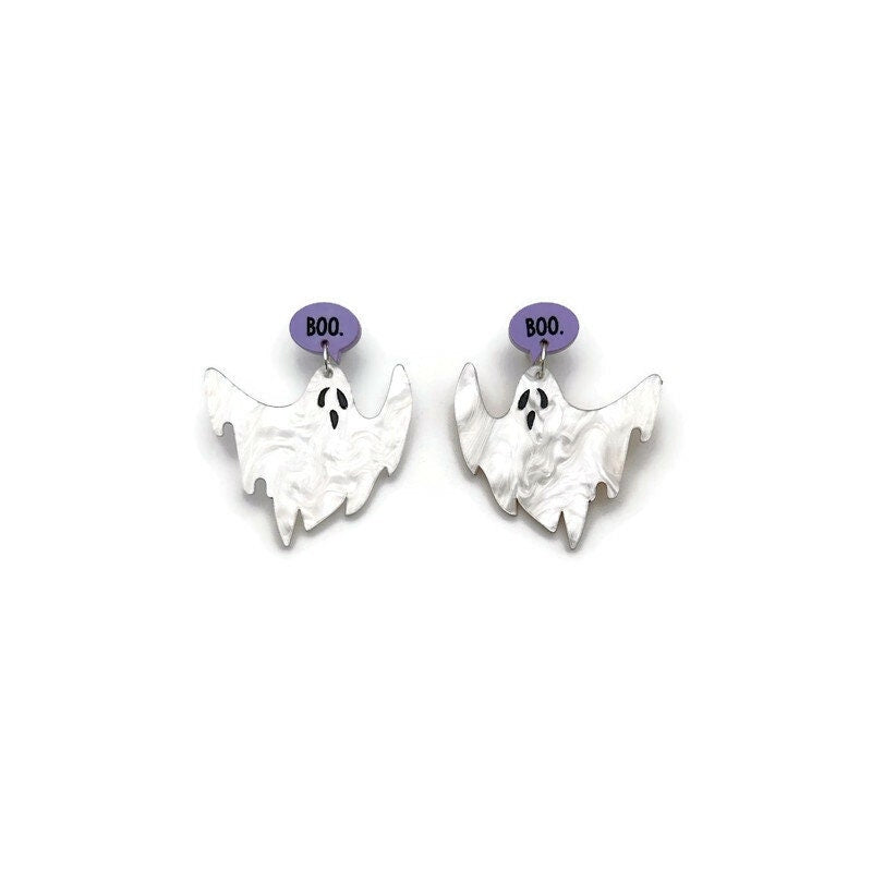 Spooky Boo Ghost Earrings