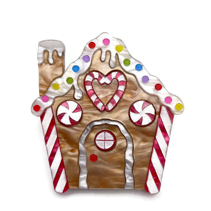 Holiday Gingerbread House Brooch