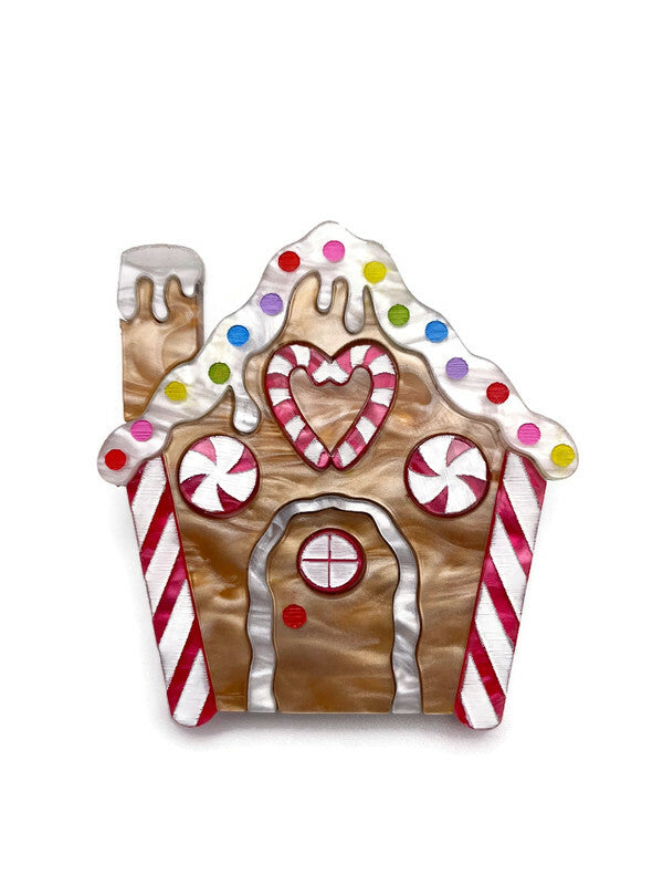 Holiday Gingerbread House Brooch