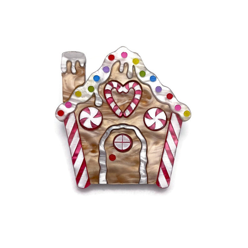 Holiday Gingerbread House Brooch